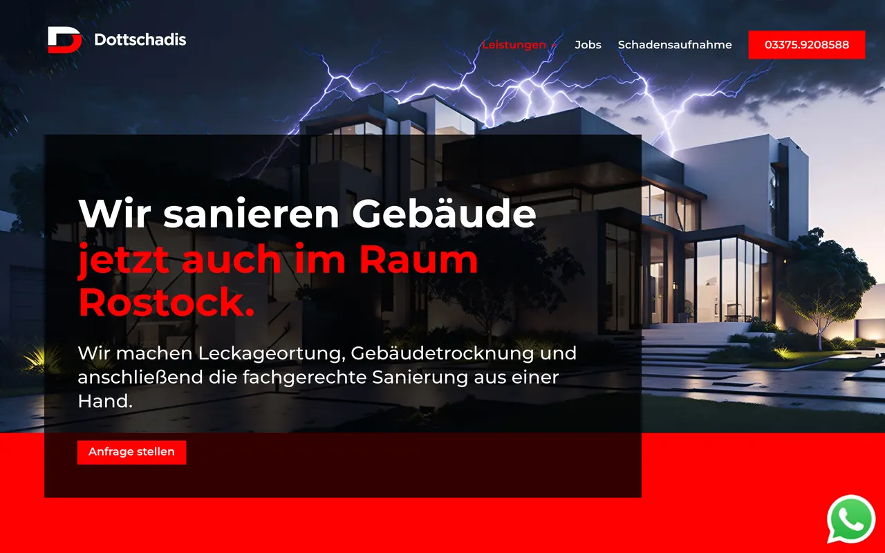 Dottschadis – Website Vorher
