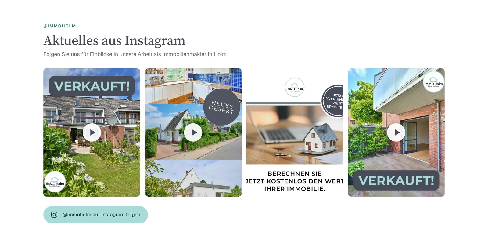 Instagram-Beiträge von @immoholm auf der Startseite von immo-holm.de