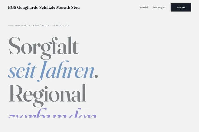 BGS Guagliardo Schätzle Morath Steuerberater PartG mbB – neue Website