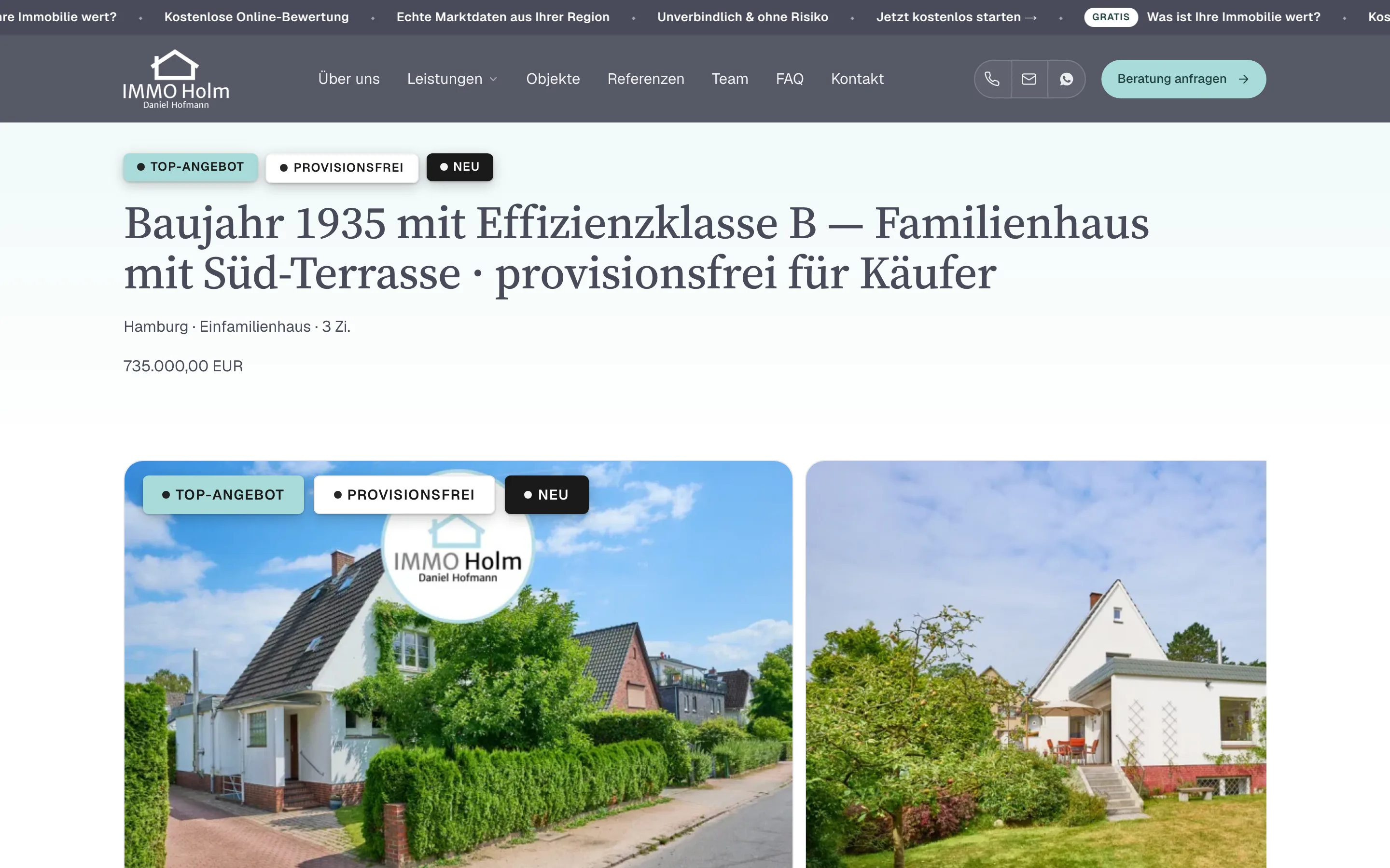 Immo-holm.de &ndash; neue Webseite