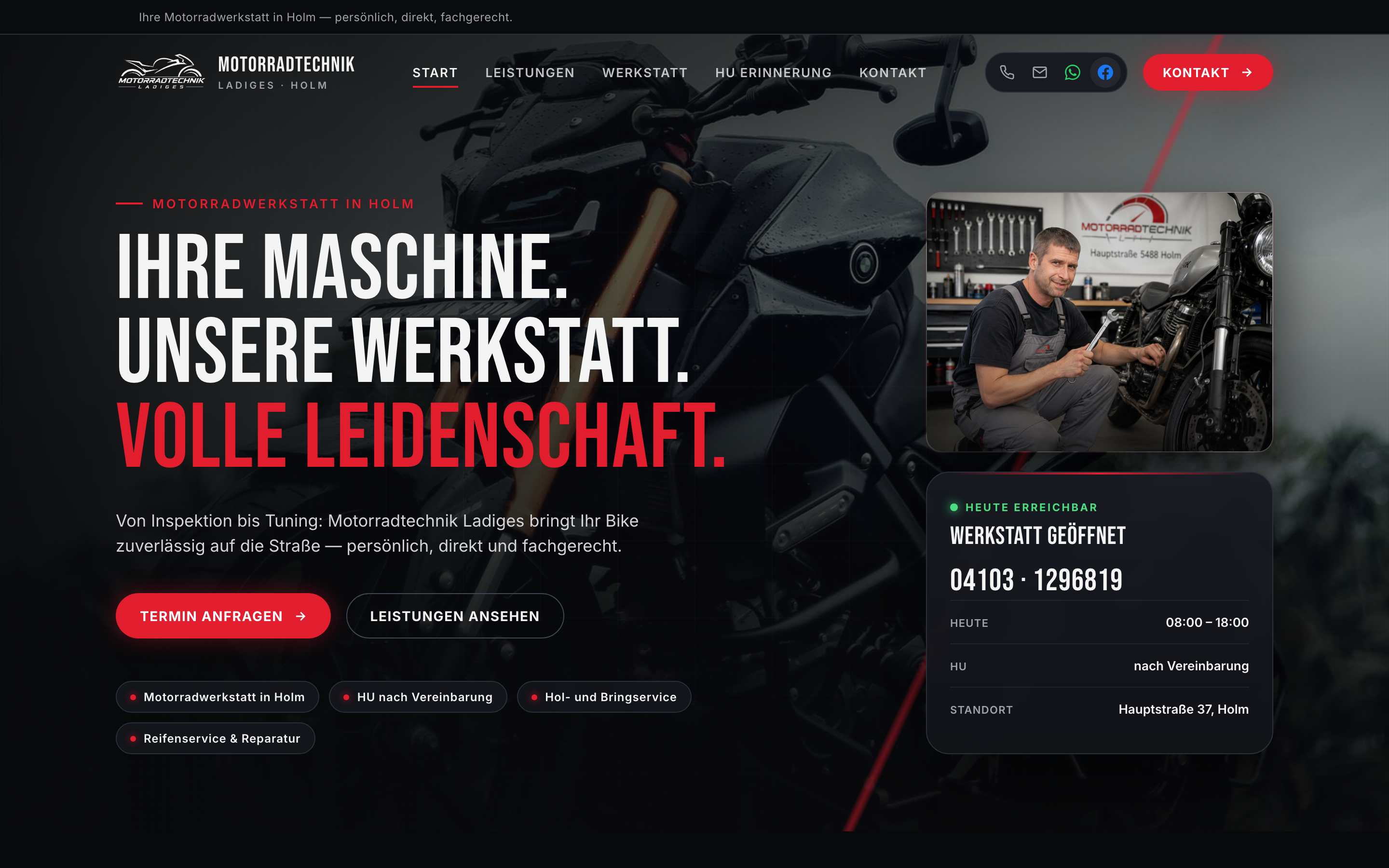 www.motorradtechnik-ladiges.de &ndash; neue Webseite